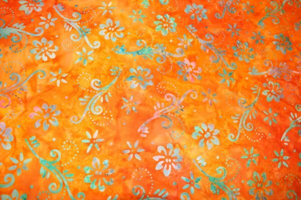 Sunny Day Batiks Flower Orange Charmi Rückseite